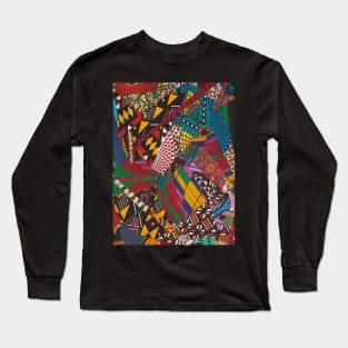 Multi African Pagnes Long Sleeve T-Shirt